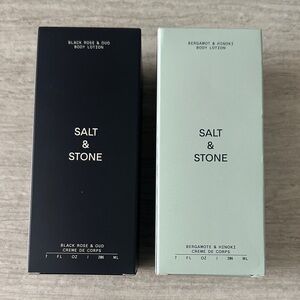 Salt & Stone Body Lotion Duo - Black Rose & Bergamot